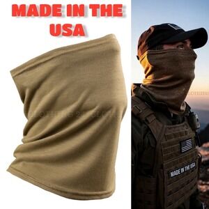 XGO Lightweight FR Flame Retardant Multi-Use Neck‎ Gaiter Tan 499 One Size USA